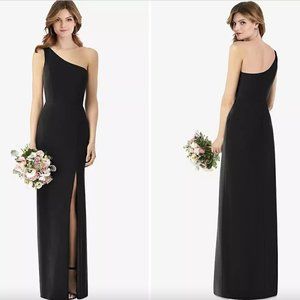 Dessy Group One-Shoulder Gown Size 10 Black
